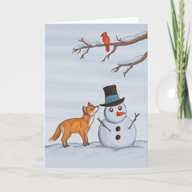 Ein ruhiger Schneetag Karte (Vorderseite)