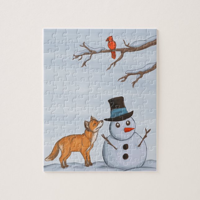 Ein ruhiger Schneetag Puzzle (Vertikal)