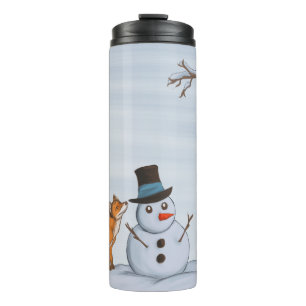 Ein ruhiger Schneetag Thermosbecher