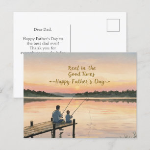 ein ruhiger See für Vatertag Postkarte