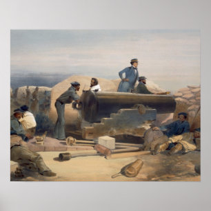 Ein ruhiger Tag in der Diamant-Batterie, Platte Poster