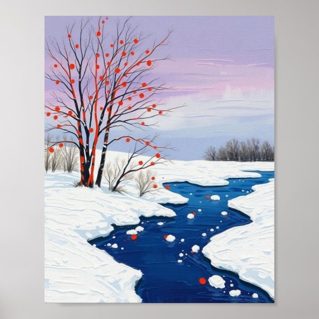 Ein ruhiger Wintertag Poster (Vorne)