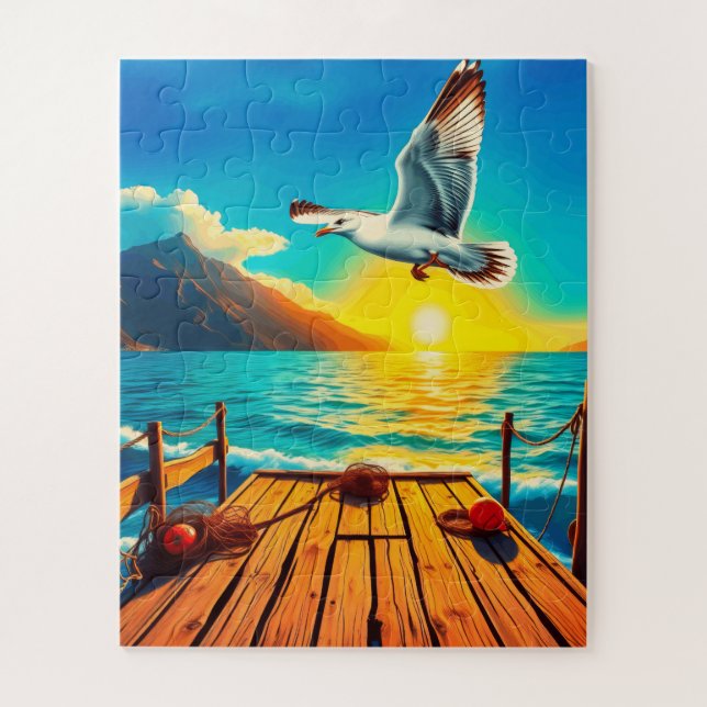Ein ruhiges Kinderbecken Puzzle (Vertikal)