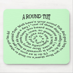 Ein rundes Tuit grünes Mousepad
