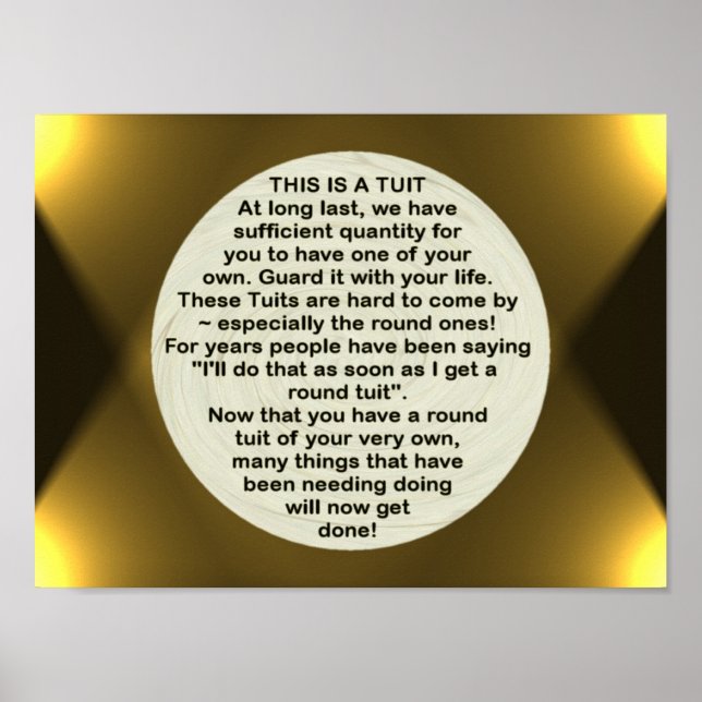 Ein Rundrohr ~ Druck Poster (Vorne)