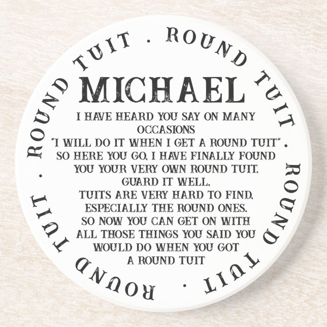 Ein Rundrohr Getränkeuntersetzer (Vorne)