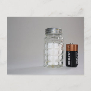 Ein Salz und eine Batterie Postkarte