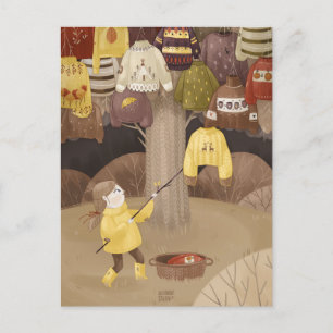 Ein Sammler gemütlicher Pullover von Alexandra Dik Postkarte