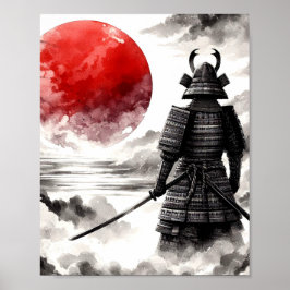 Ein Samurai-Krieger in traditionellem Armor-Poster Poster