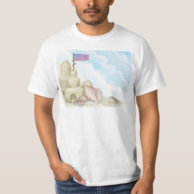 Ein Sandschloss T - Shirt (Vorderseite)