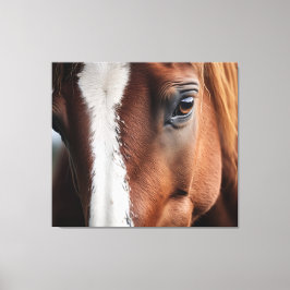 Ein sanfter Riesen-Pferdeaugenfotorealismus Leinwanddruck