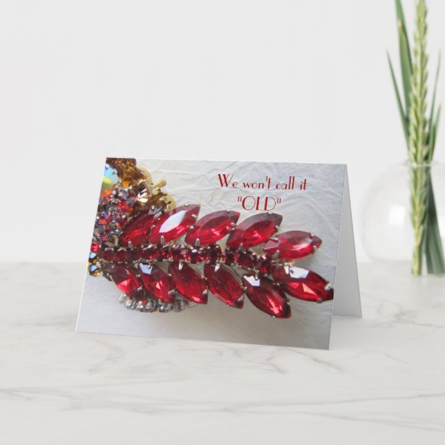 Ein sanfter Witz darüber, älter zu sein - oder "Vi Karte (Vorderseite)