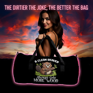 Ein sauberer Biber bekommt mehr Holz Duffle Bag