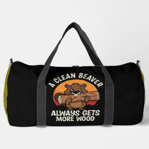 Ein sauberer Biber bekommt mehr Holz Duffle Bag