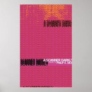 Ein Scanner mit dunklem Buchcover Poster