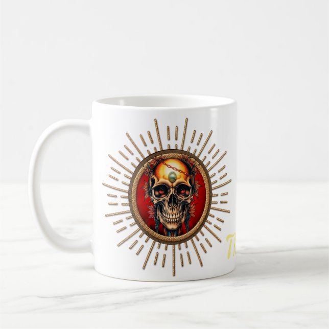 Ein Schädel Kaffeetasse (Links)