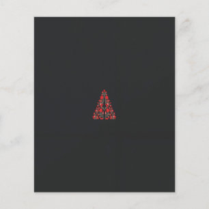 ein Schal in Rot und Beige mit einem Foto einer Fr Flyer