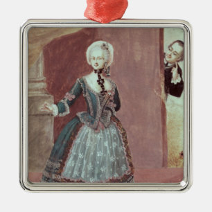 Ein Schauspielerin in der Rolle von Rosine Silbernes Ornament