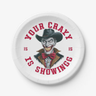 Ein schelender Cowboy Pappteller