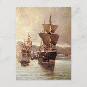 ein Schiff auf See 04 Postkarte