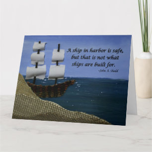 Ein Schiff im Hafen ist eine sichere Inspirationsq Karte