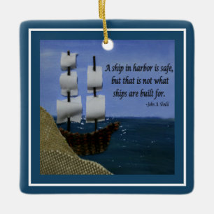Ein Schiff im Hafen ist eine sichere Inspirationsq Keramikornament