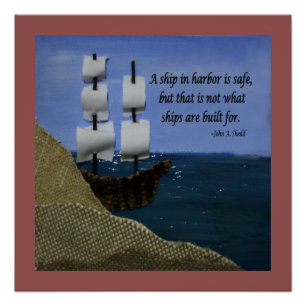 Ein Schiff im Hafen ist eine sichere Inspirationsq Poster