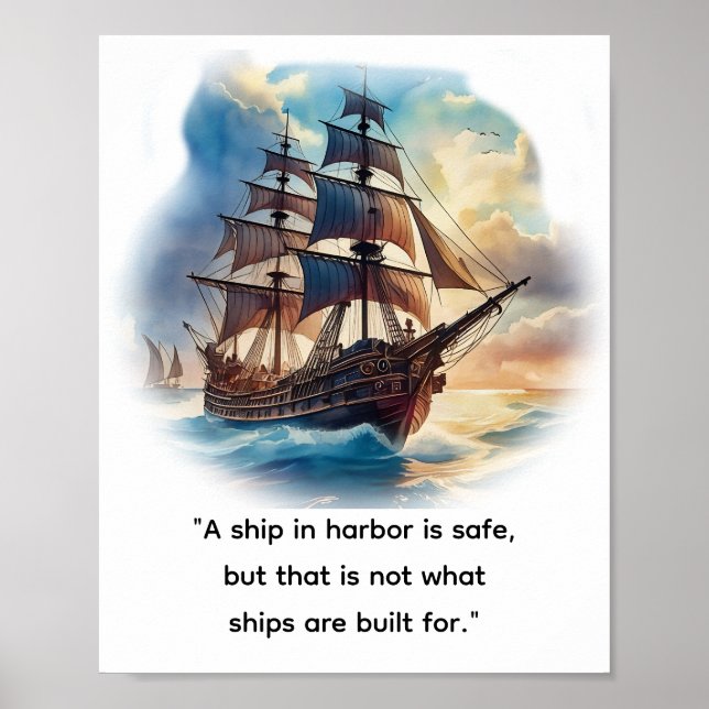 "Ein Schiff im Hafen ist sicher, Poster (Vorne)