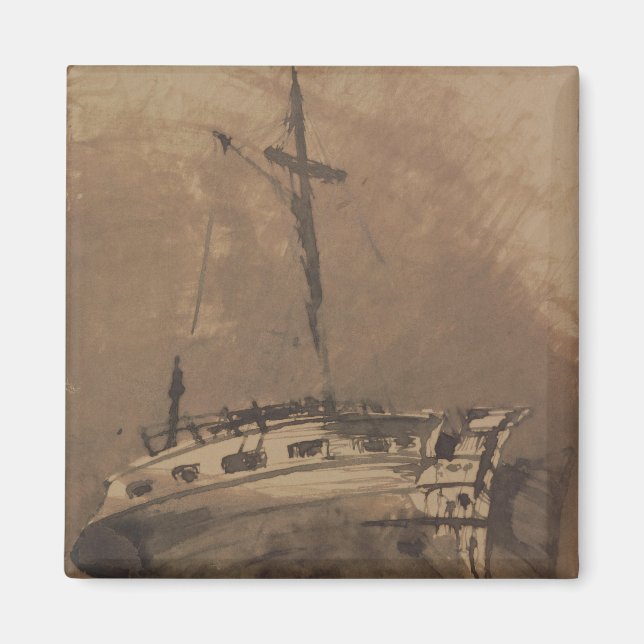 Ein Schiff in Choppy Seas, 1864 Magnet (Vorne)