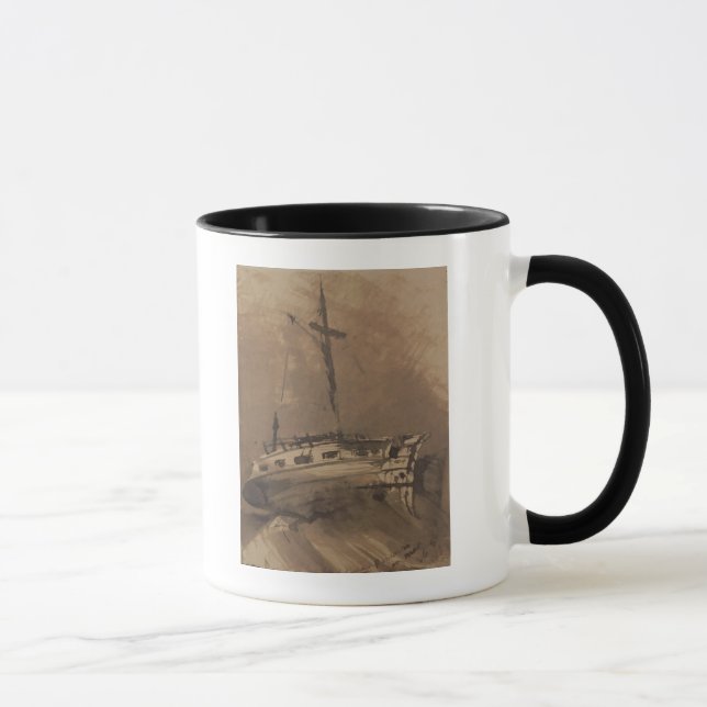Ein Schiff in den Choppy Meeren, 1864 Tasse (Rechts)