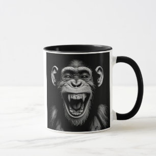 Ein Schimpansen lacht. Tasse