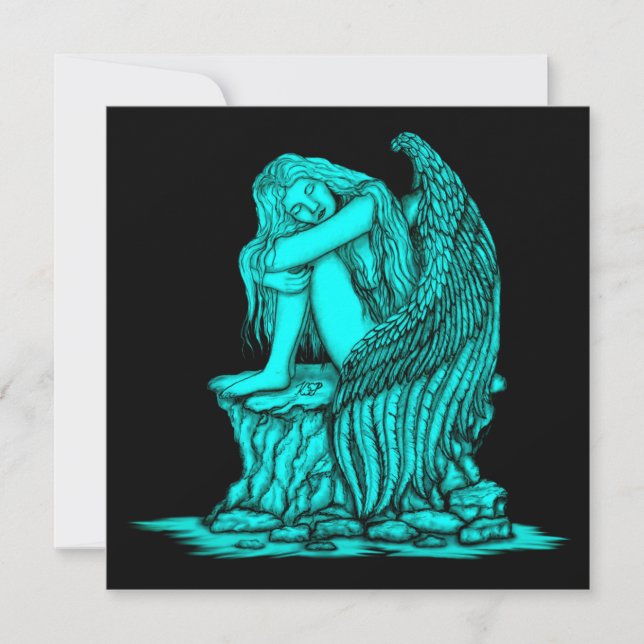 Ein schlafender Engel auf dem Stein (Vorderseite)