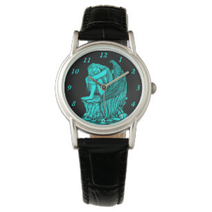 Ein schlafender Engel auf dem Stein Armbanduhr