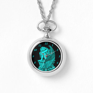 Ein schlafender Engel auf dem Stein Armbanduhr