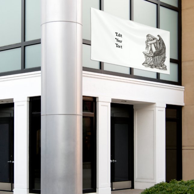 Ein schlafender Engel auf dem Stein Banner (Äußeres Gebäude)