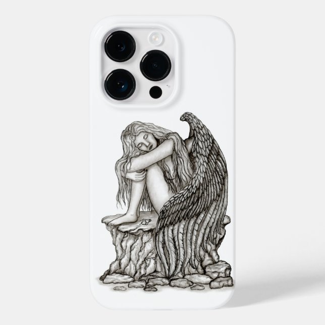 Ein schlafender Engel auf dem Stein Case-Mate iPhone Hülle (Rückseite)