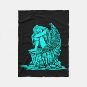 Ein schlafender Engel auf dem Stein Fleecedecke