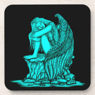 Ein schlafender Engel auf dem Stein Getränkeuntersetzer