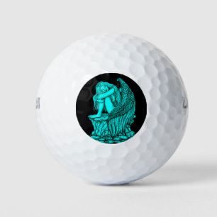 Ein schlafender Engel auf dem Stein Golfball