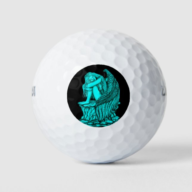 Ein schlafender Engel auf dem Stein Golfball (Vorderseite)