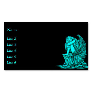 Ein schlafender Engel auf dem Stein Magnetische Visitenkarte