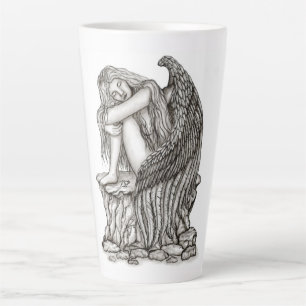 Ein schlafender Engel auf dem Stein Milchtasse