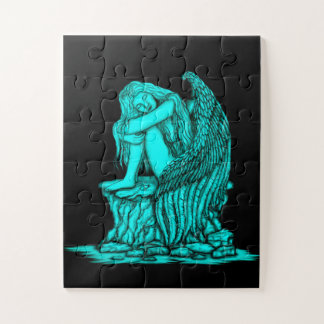 Ein schlafender Engel auf dem Stein Puzzle