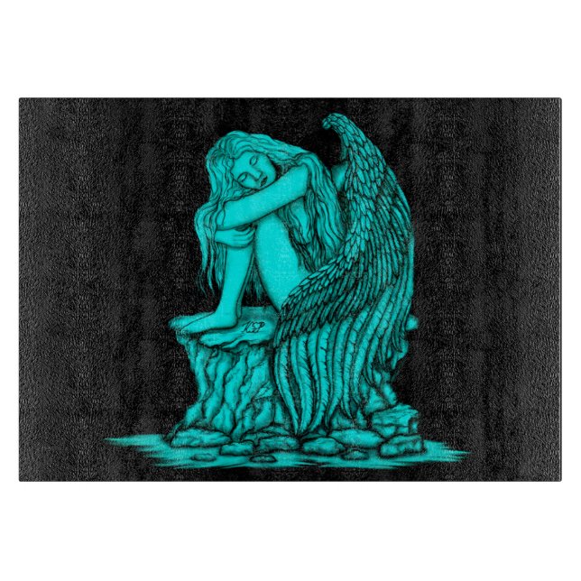 Ein schlafender Engel auf dem Stein Schneidebrett (Vorderseite)