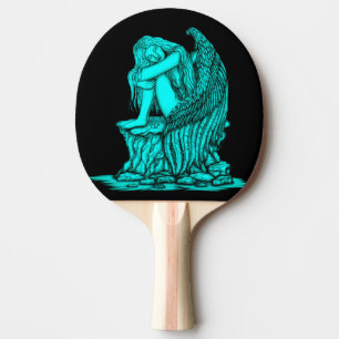 Ein schlafender Engel auf dem Stein Tischtennis Schläger