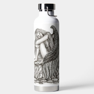 Ein schlafender Engel auf dem Stein Trinkflasche