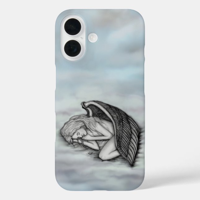Ein schlafender Engel auf den Himmelswolken Case-Mate iPhone Hülle (Rückseite)