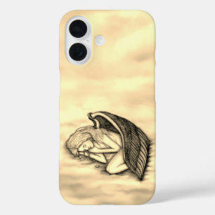Ein schlafender Engel auf den Himmelswolken iPhone 16 Hülle