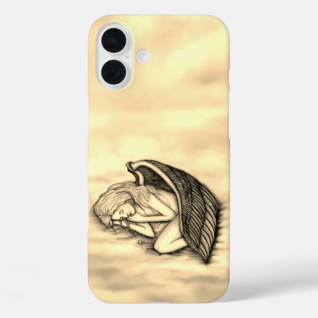 Ein schlafender Engel auf den Himmelswolken Case-Mate iPhone Hülle (Rückseite)