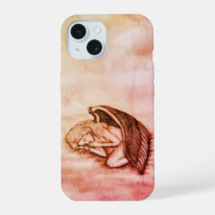 Ein schlafender Engel auf den Himmelswolken iPhone 15 Hülle